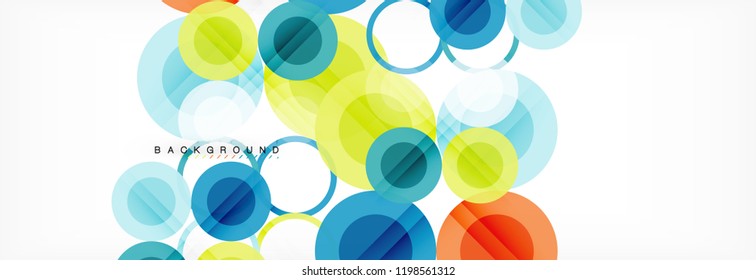 Circle composition abstract background, vector