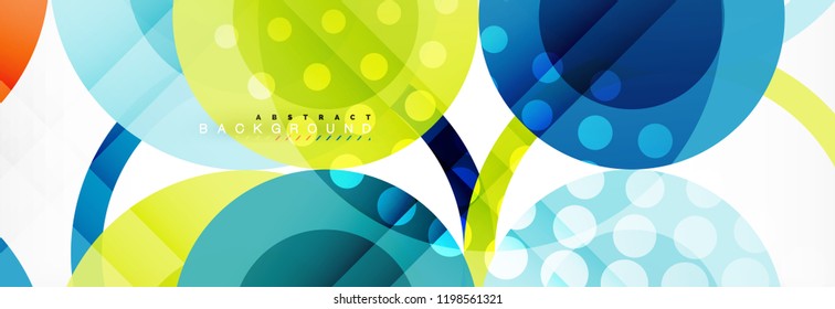 Circle composition abstract background, vector