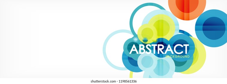 Circle composition abstract background, vector
