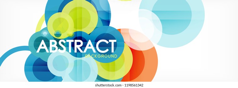 Circle composition abstract background, vector