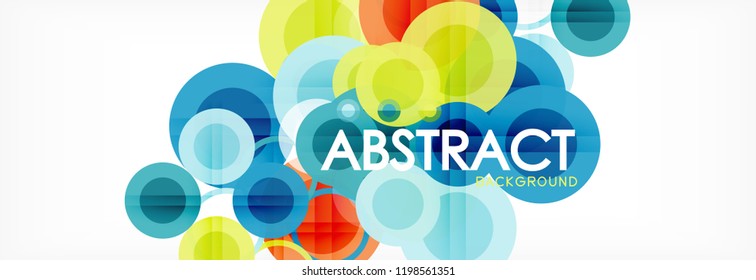 Circle composition abstract background, vector