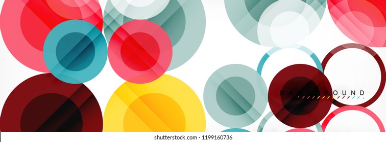 Circle composition abstract background, vector