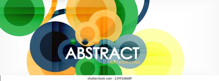 Circle composition abstract background, vector