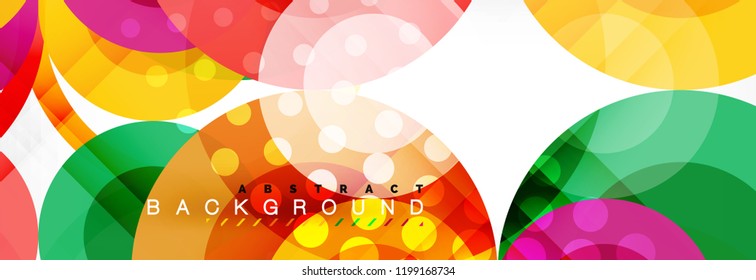 Circle composition abstract background, vector