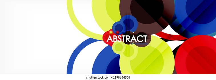Circle composition abstract background, vector