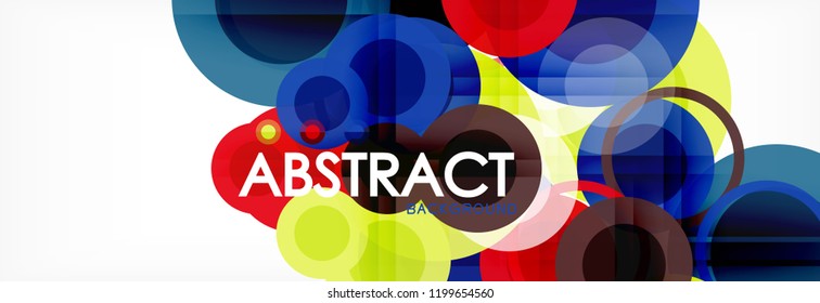 Circle composition abstract background, vector