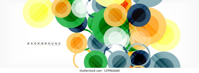 Circle composition abstract background, vector