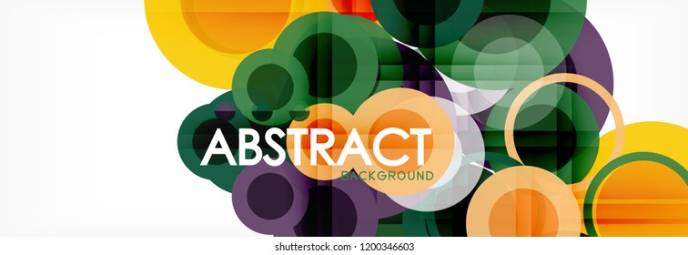 Composición de círculo fondo abstracto, vector