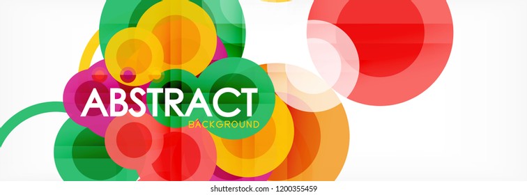 Circle composition abstract background, vector