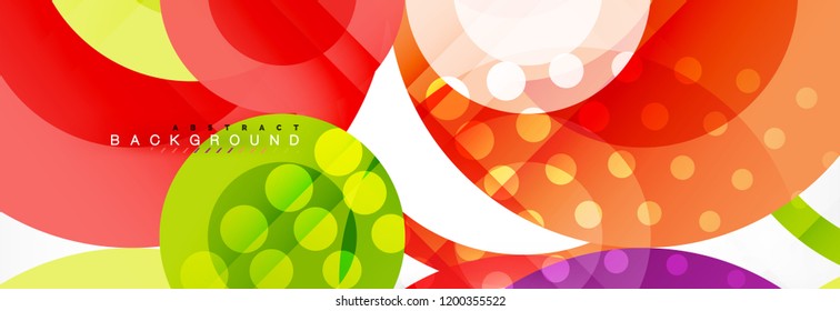 Circle composition abstract background, vector