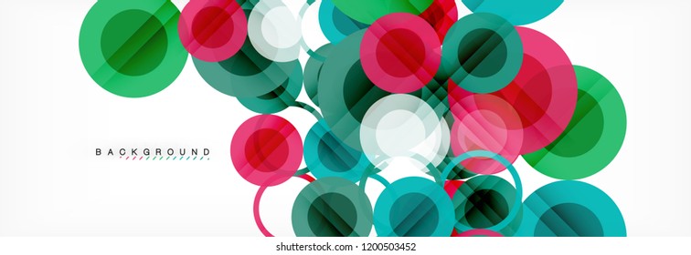 Circle composition abstract background, vector