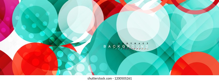 Circle composition abstract background, vector
