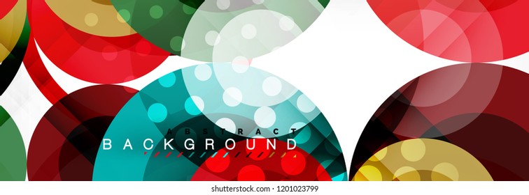 Circle composition abstract background, vector