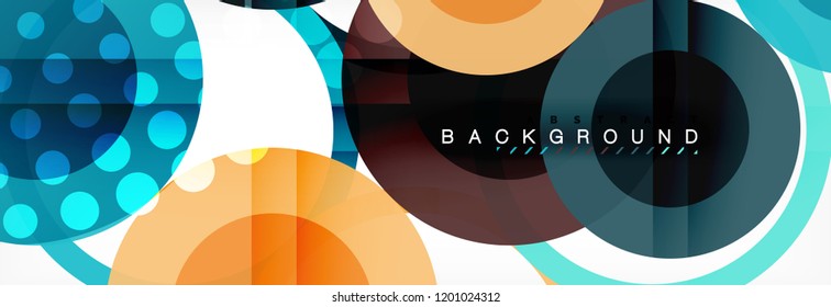 Circle composition abstract background, vector