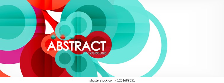 Circle composition abstract background, vector