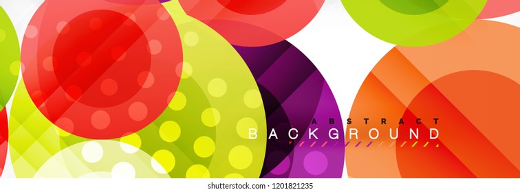 Circle composition abstract background, vector