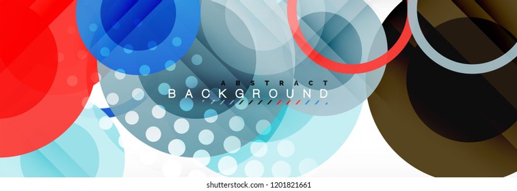 Circle composition abstract background, vector