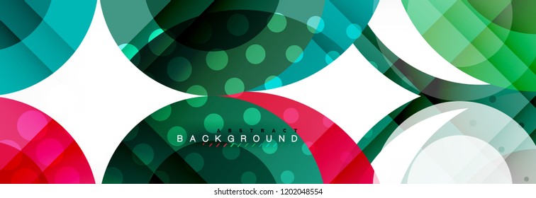 Circle composition abstract background, vector