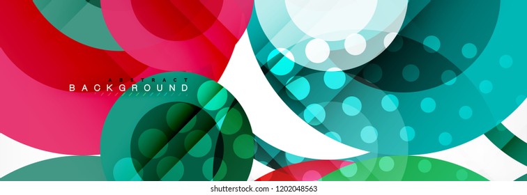 Circle composition abstract background, vector