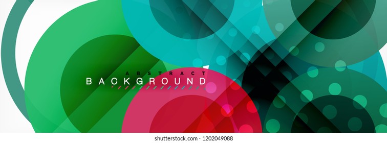Circle composition abstract background, vector
