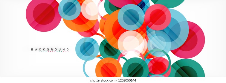 Circle composition abstract background, vector