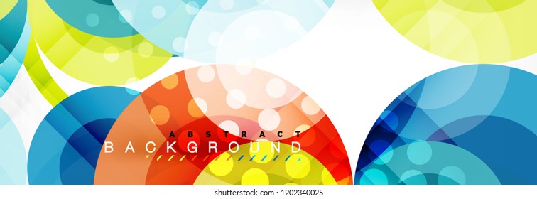 Circle composition abstract background, vector