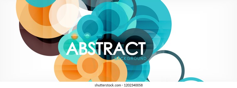 Circle composition abstract background, vector