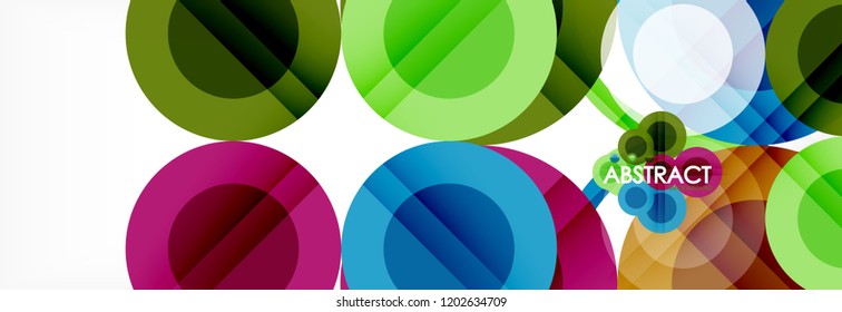 Circle composition abstract background, vector