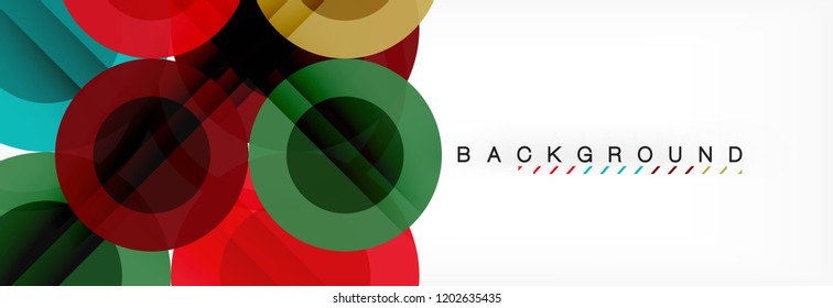 Circle composition abstract background, vector