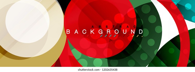Circle composition abstract background, vector