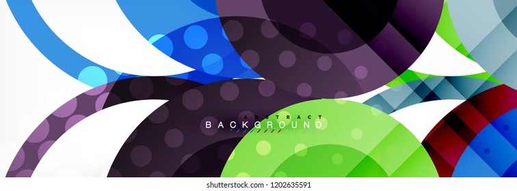 Circle composition abstract background, vector