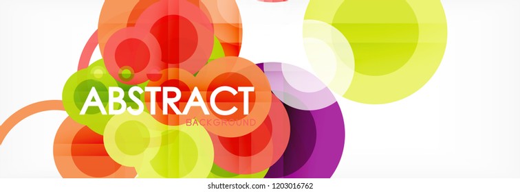 Circle composition abstract background, vector
