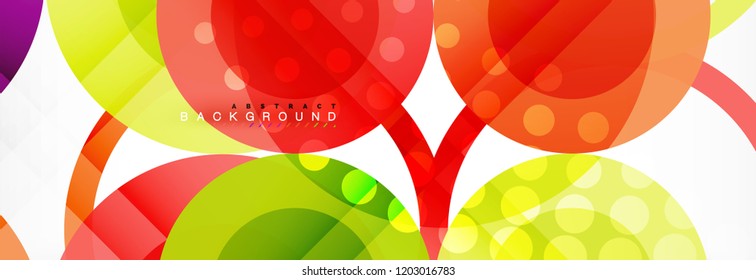 Fundo abstrato da composição do círculo, vetor