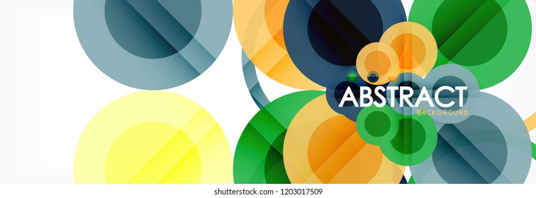 Circle composition abstract background, vector