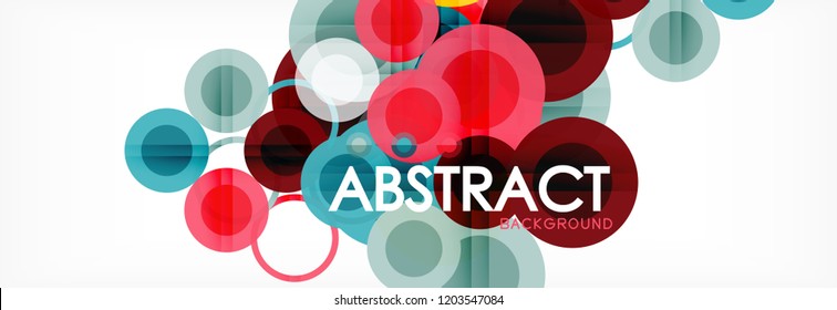 Circle composition abstract background, vector