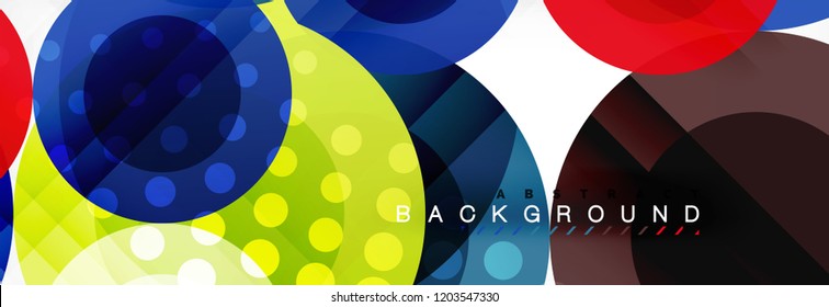 Circle composition abstract background, vector