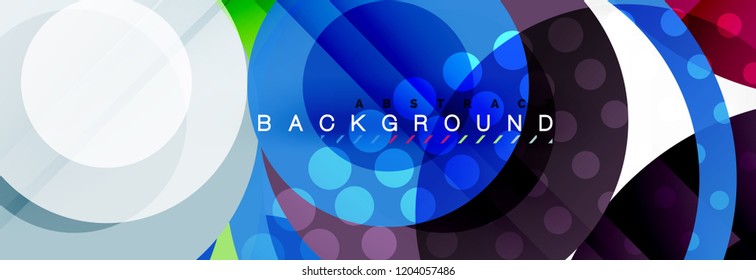 Circle composition abstract background, vector