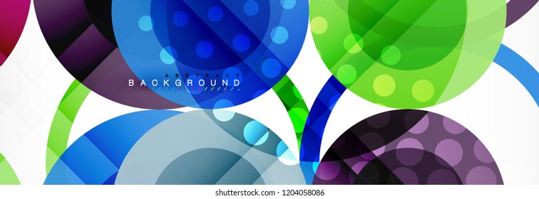 Circle composition abstract background, vector