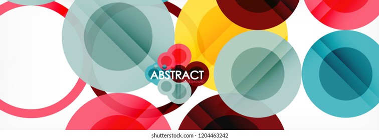 Circle composition abstract background, vector