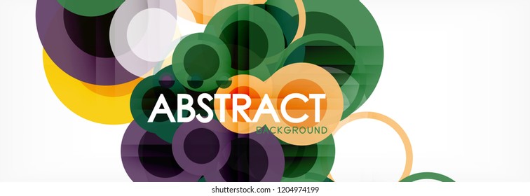 Circle composition abstract background, vector