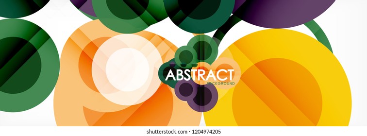 Circle composition abstract background, vector