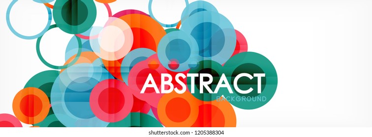 Circle composition abstract background, vector