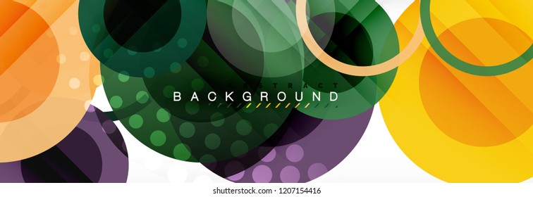 Circle composition abstract background, vector