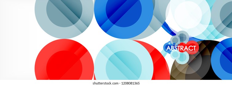 Circle composition abstract background, vector
