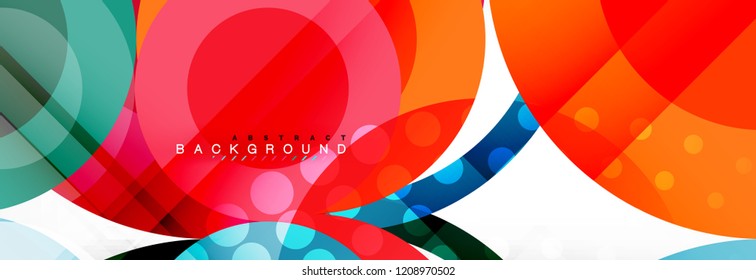 Circle composition abstract background, vector