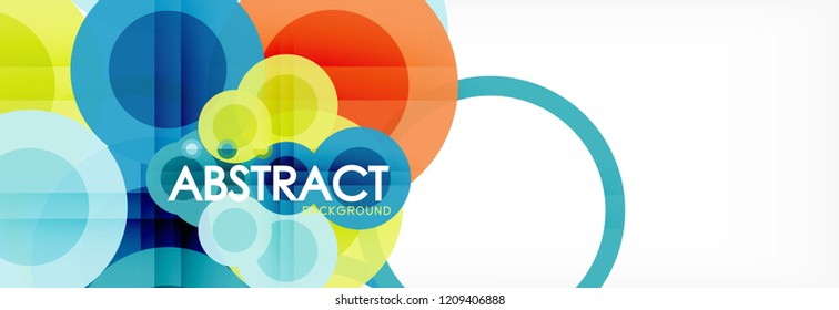 Circle composition abstract background, vector