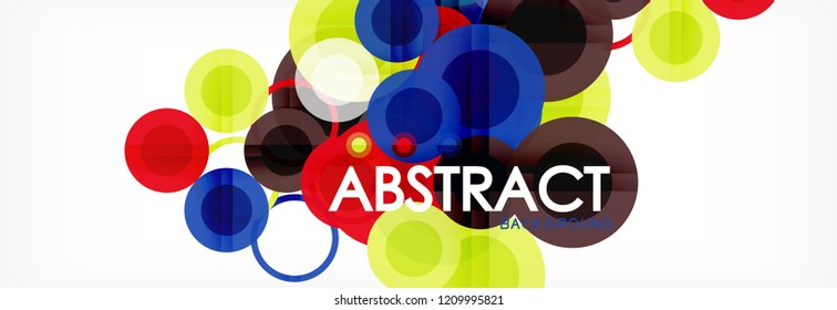 Circle composition abstract background, vector