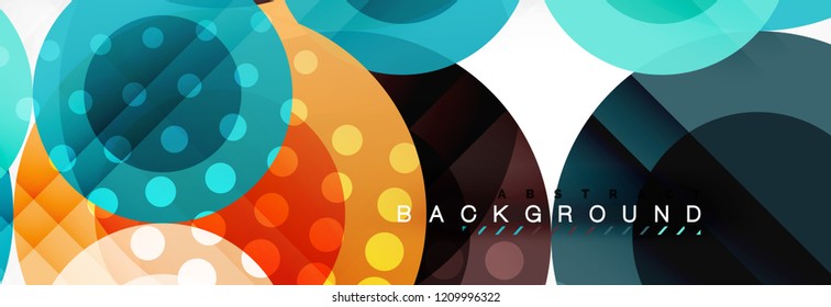 Circle composition abstract background, vector