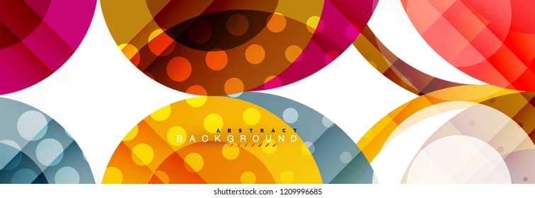 Circle composition abstract background, vector