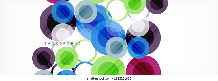 Fundo abstrato da composição do círculo, vetor